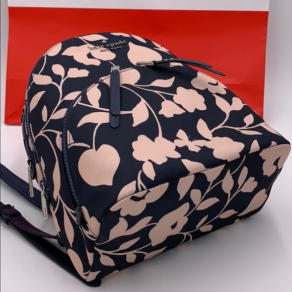 KATE SPADE KARISSA NYLON GARDEN VINE MEDIUM BACKPA - Picture 7 of 16